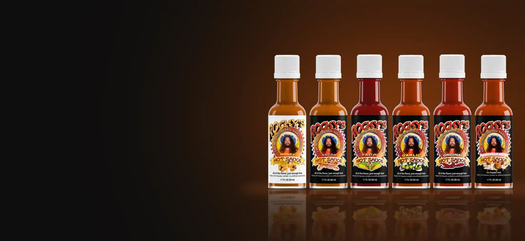 Rocky's Hot Sauce Mini 6-Pack with all six flavors